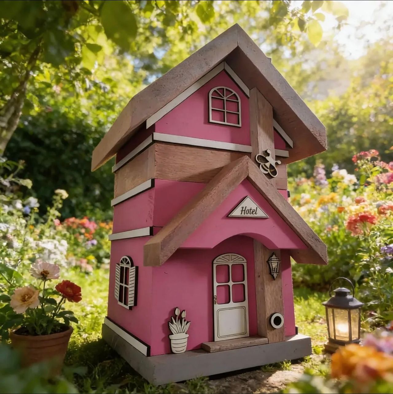 Casinha Rosa Modelo Chalé para Jataí